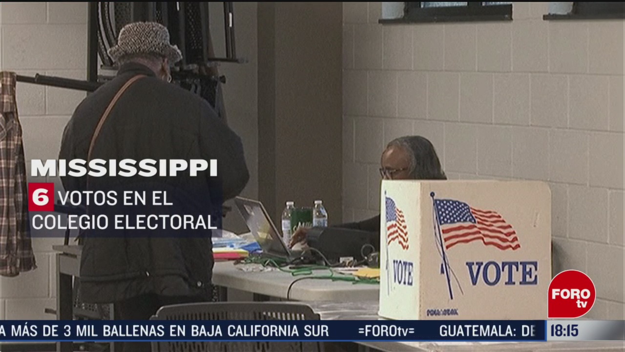 FOTO: mississippi otorga 6 votos en el colegio electoral