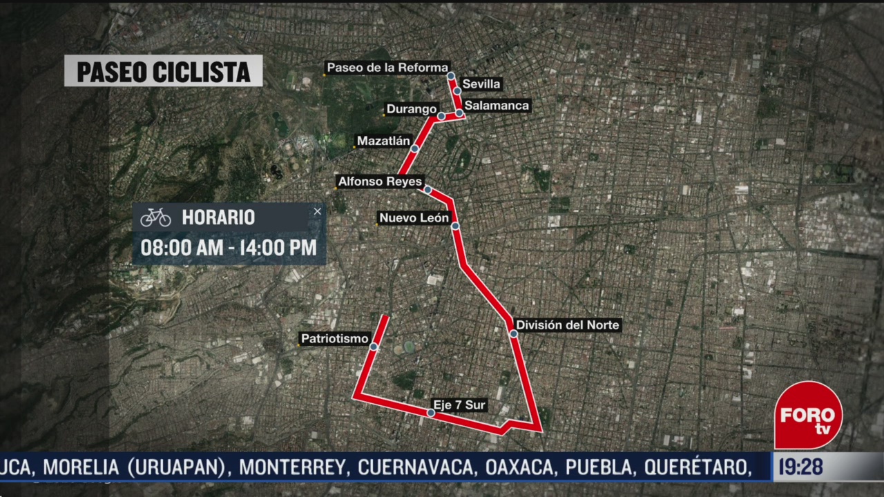 Foto: modifican ruta del paseo ciclista para este domingo 8 de marzo