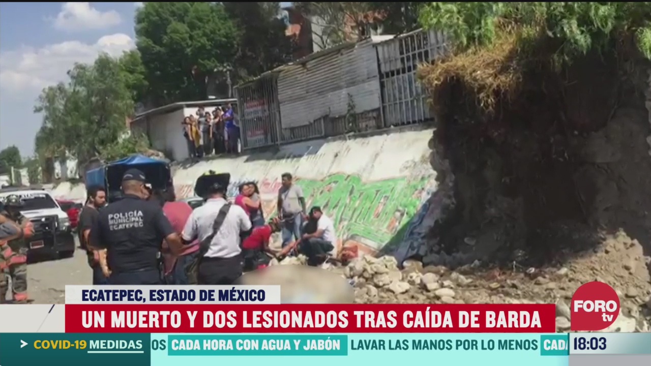 FOTO: 22 marzo 2020, muere una mujer tras caida de barda en ecatepec estado de mexico