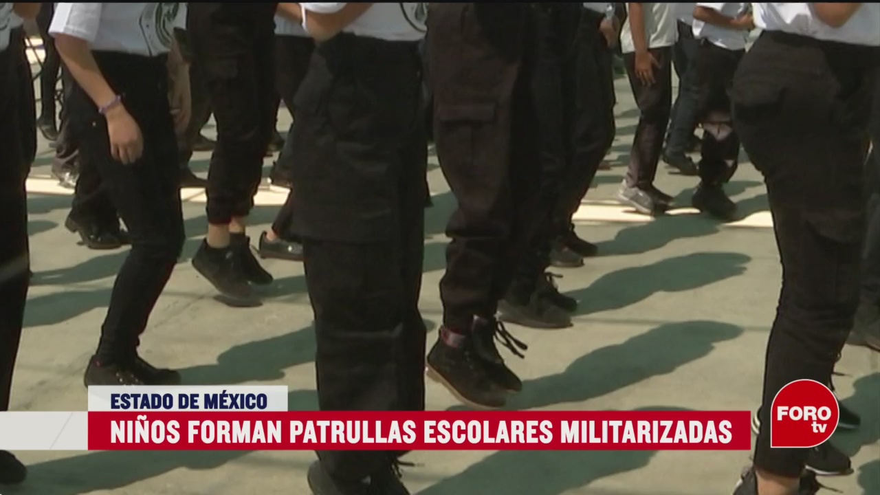 Foto: Niños Patrulla Militarizada Disminuir Violencia Escuelas 6 Marzo 2020