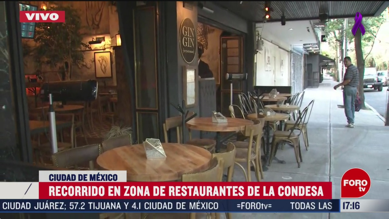 FOTO: restaurantes lucen vacios en la condesa