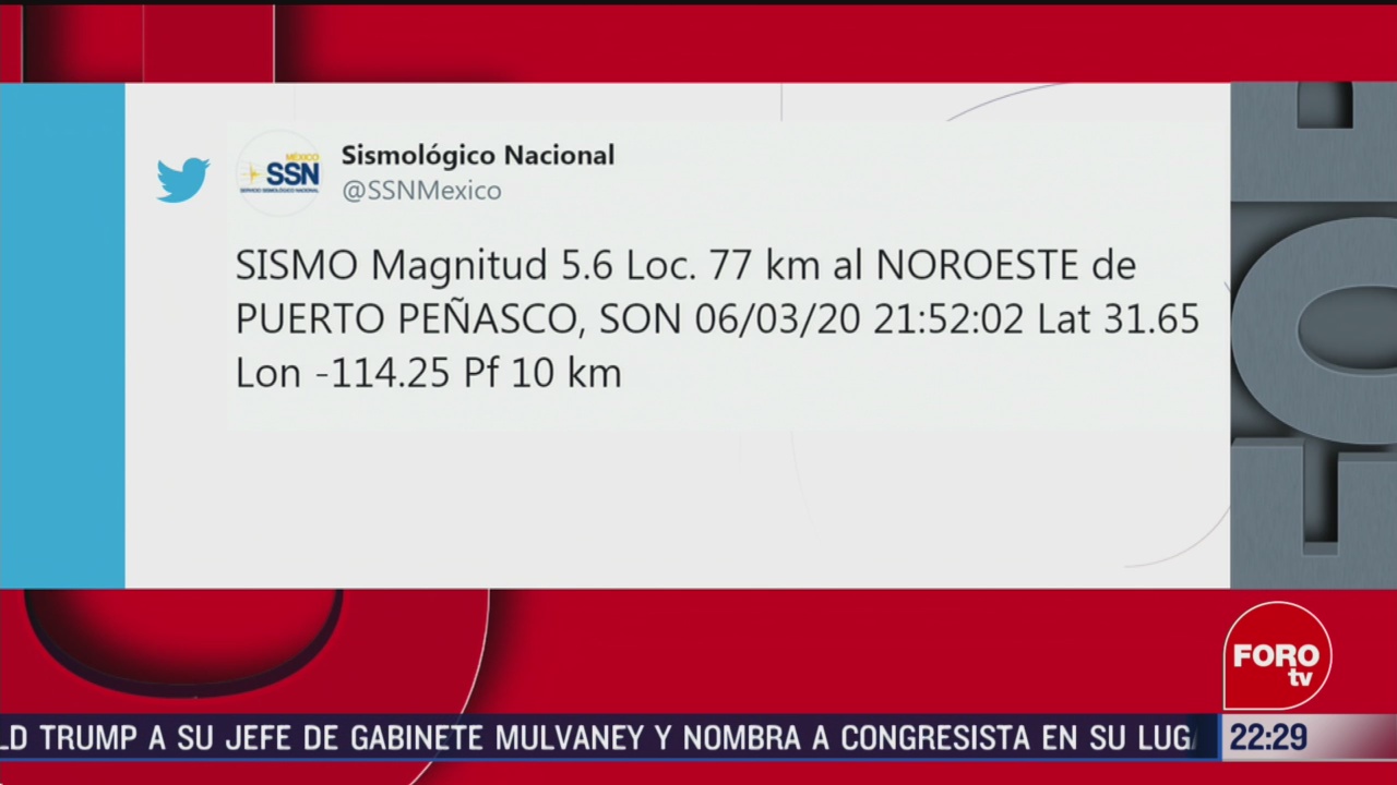 Foto: se registra sismo de magnitud 5 6 en puerto penasco sonora
