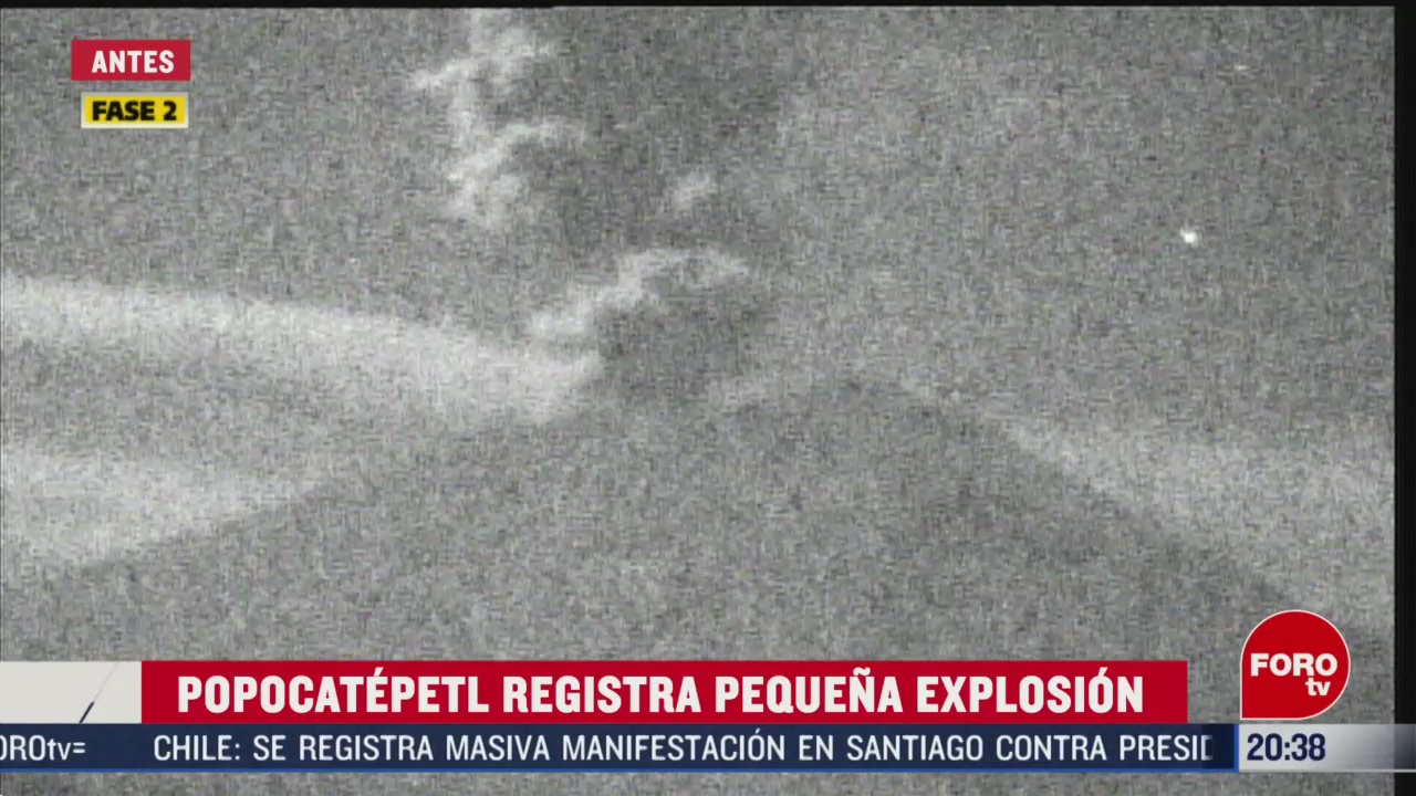 FOTO: 7 marzo 2020, se registra una pequena explosion en el popocateptl