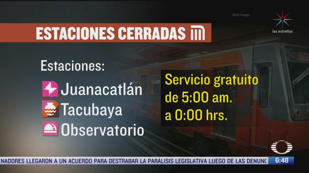 siguen cerradas estaciones juanacatlan tacubaya y observatorio del metro cdmx