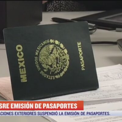 SRE suspende emisión de pasaportes en todas sus oficinas