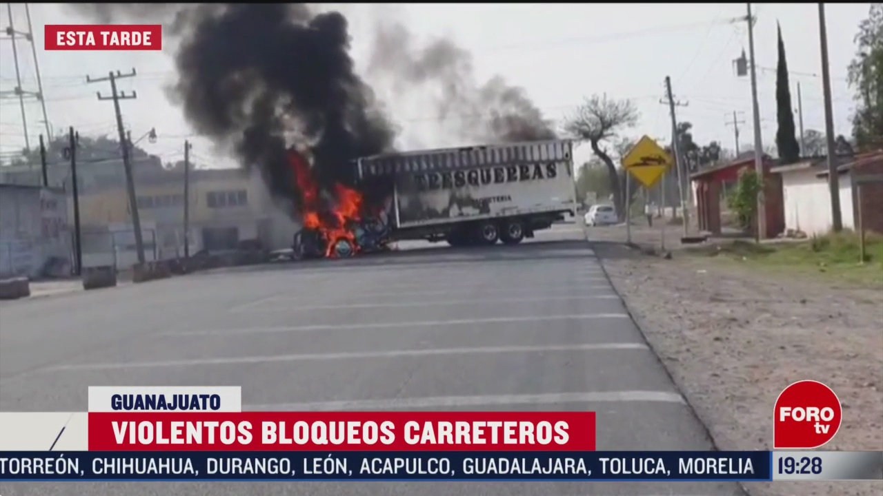 Foto: Videos Tarde Bloqueos Operativos Seguridad Guanajuato Hoy 10 Marzo 2020