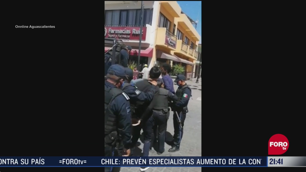 FOTO: 5 de abril 2020, acusan a policias de prepotentes por arrestar a extranjeros en calvillo aguascalientes