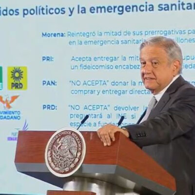 AMLO anuncia qué partidos donarán presupuesto para enfrentar coronavirus