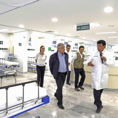 AMLO visita dos de los hospitales que atenderán a pacientes con coronavirus