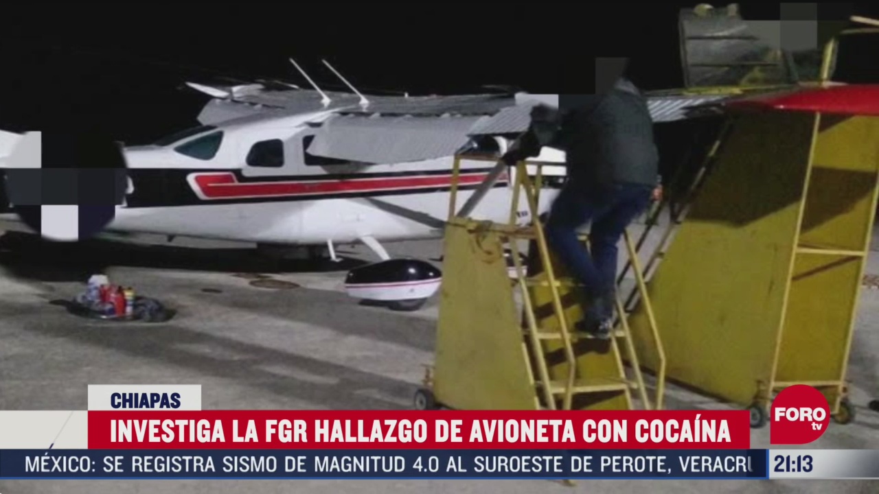 FOTO: 25 de abril 2020, aseguran en chiapas avioneta con 157 kilos de presunta cocaina