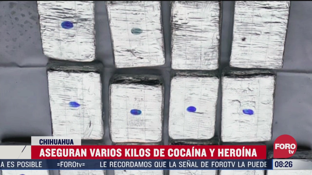 FOTO: 5 de abril 2020, aseguran varios kilos de cocaina y heroina en chihuahua