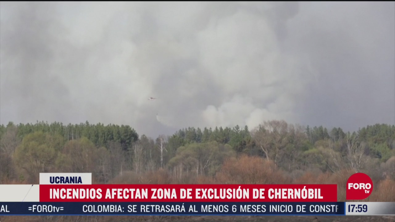 FOTO: emergencia por incendios cerca de zona de exclusion de chernobyl