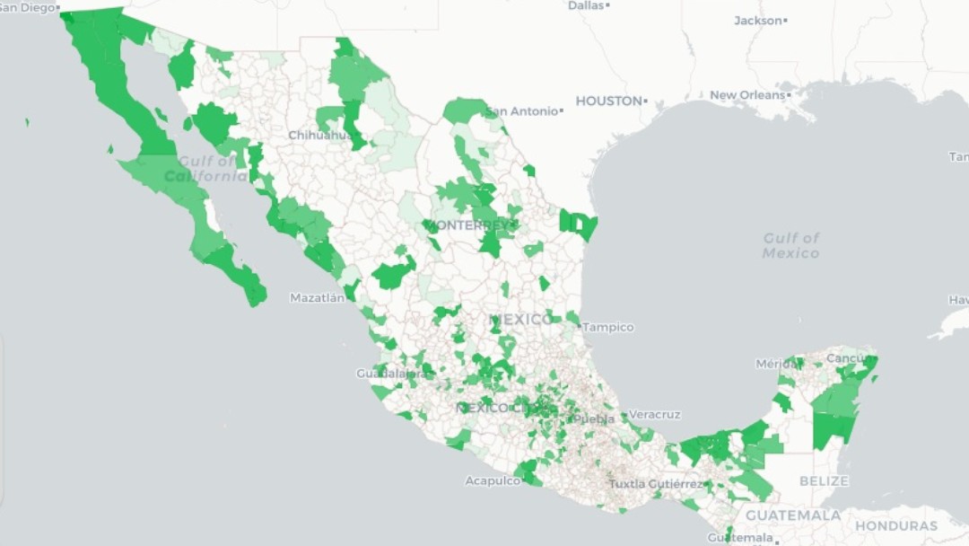 Foto: Mapa casos confirmados de coronavirus en México. Ssa