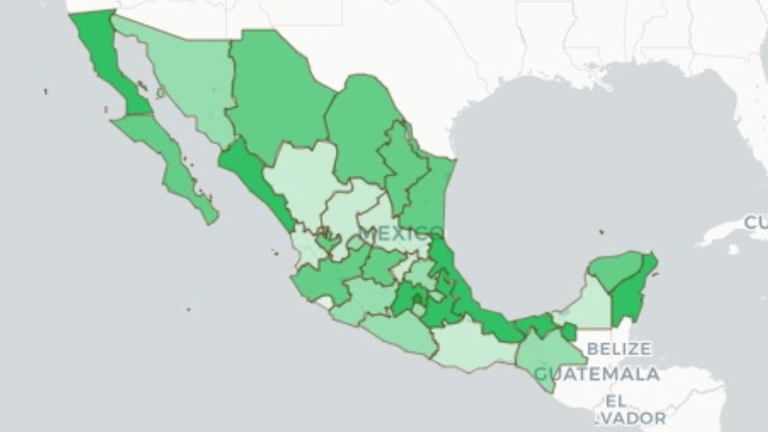 Foto: Mapa coronavirus en México. Ssa