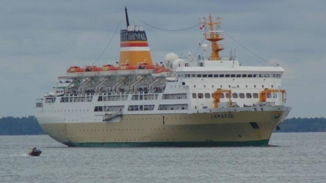 Foto: El ferry transportaba a tres personas positivas a coronavirus. Twitter/