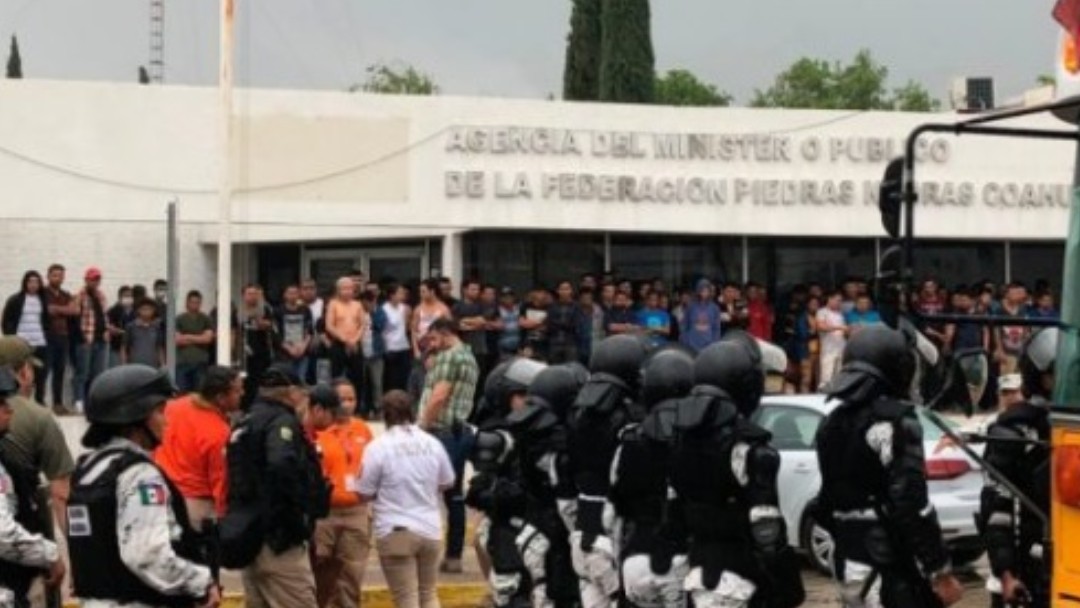 Foto: Protesta de migrantes en Piedras Negras, Coahuila. Twitter