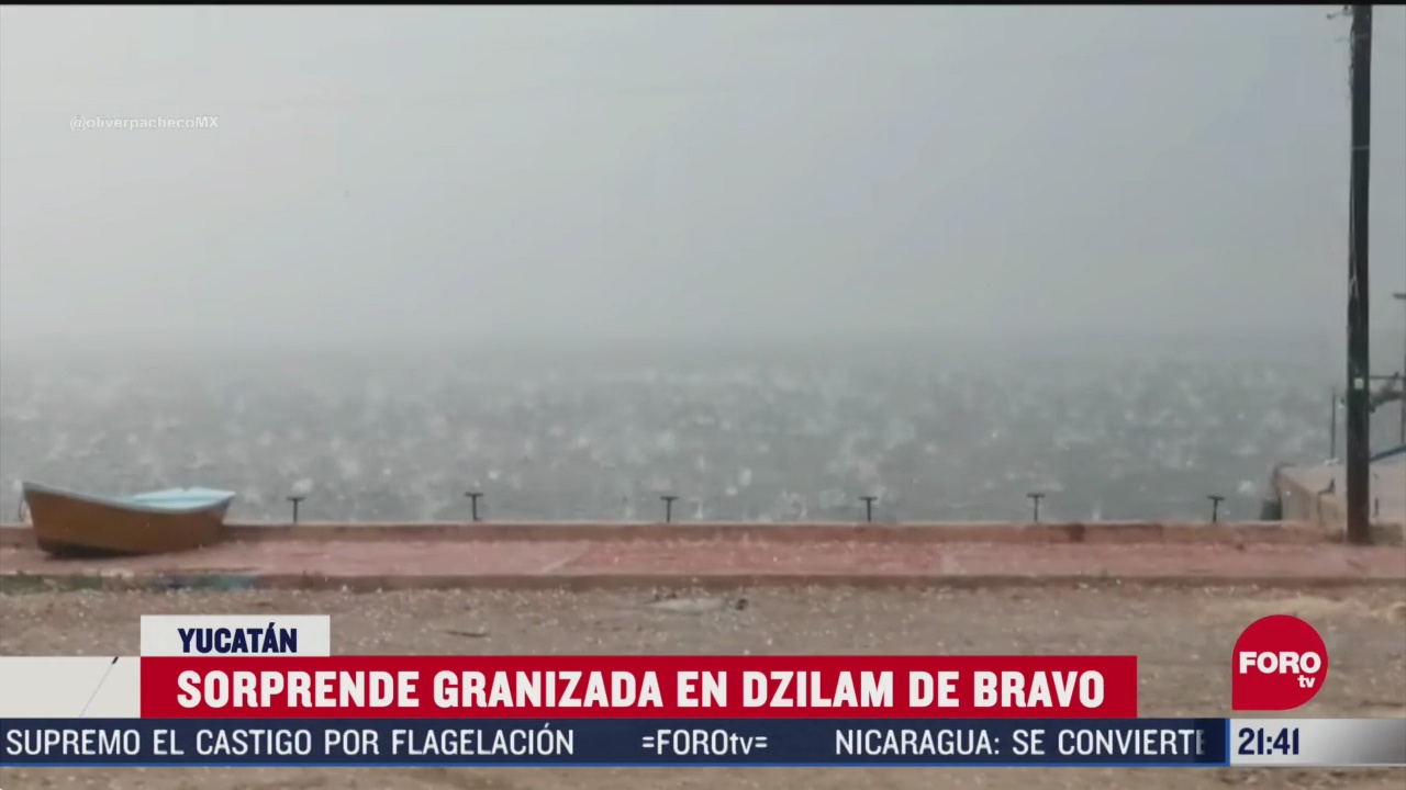 FOTO: 25 de abril 2020, fuerte lluvia y granizada en yucatan
