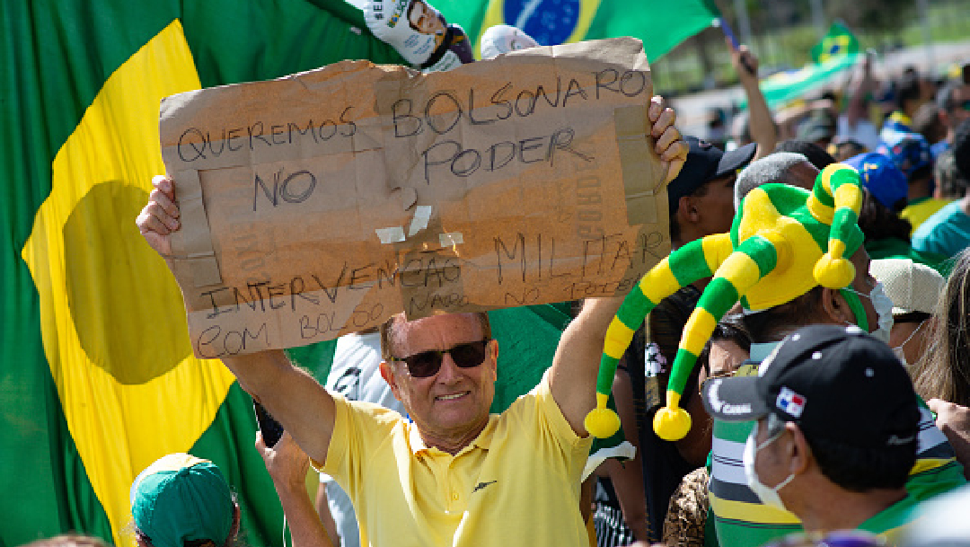 Foto: Coronavirus: Piden a Bolsonaro "intervención militar" del Congreso, 19 de abril de 2020, (Getty Images, archivo)