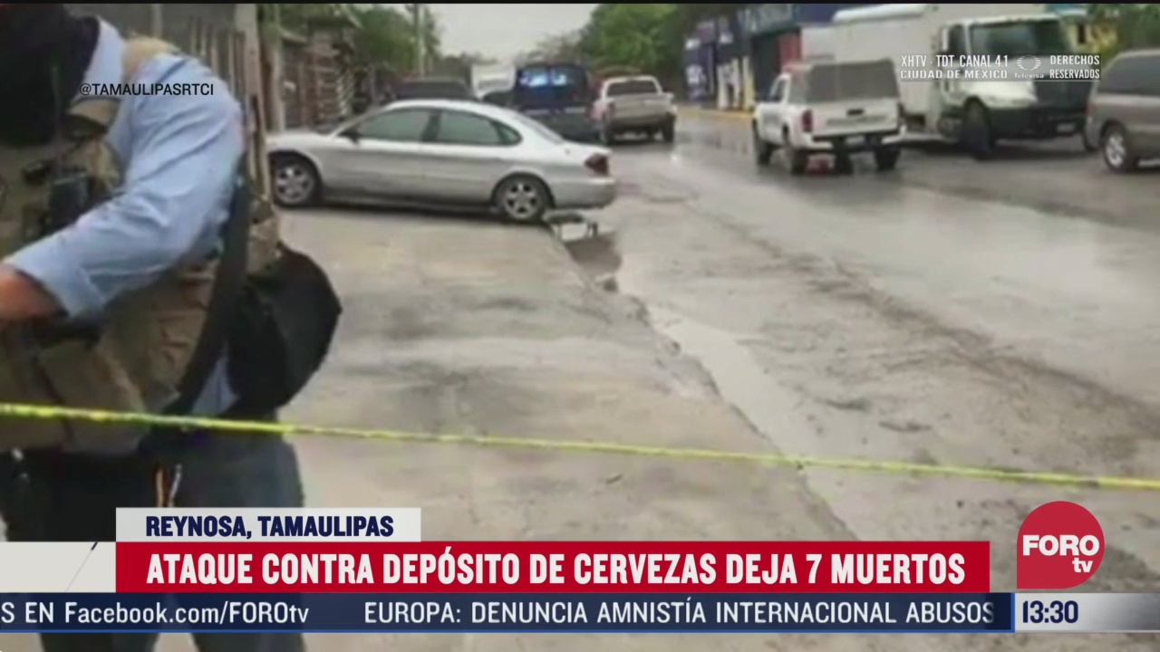 FOTO: 5 de abril 2020, mueren siete hombres tras ataque a deposito de cervezas en reynosa