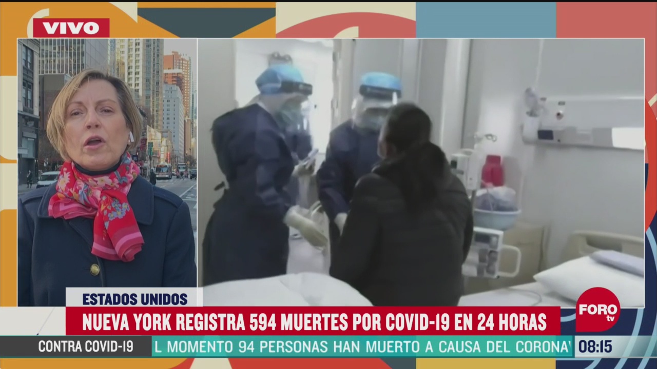 nueva york registra 594 muertes por coronavirus en 24 hora