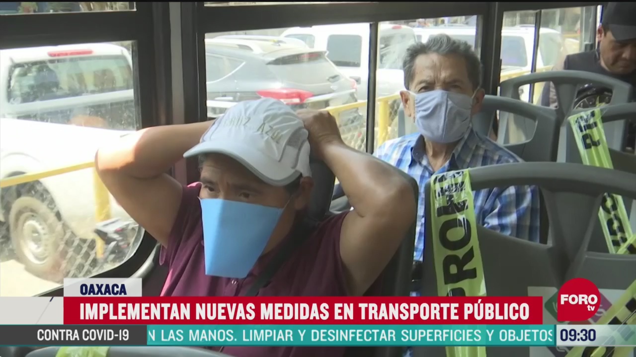 oaxaca implementa nuevas medidas de sanidad en el transporte publico