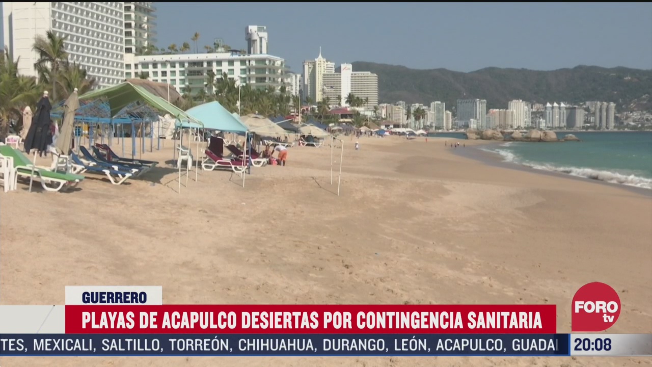 Foto: Coronavirus Playas Acapulco Lucen Vacías Contingencia Covid-19 3 Abril 2020