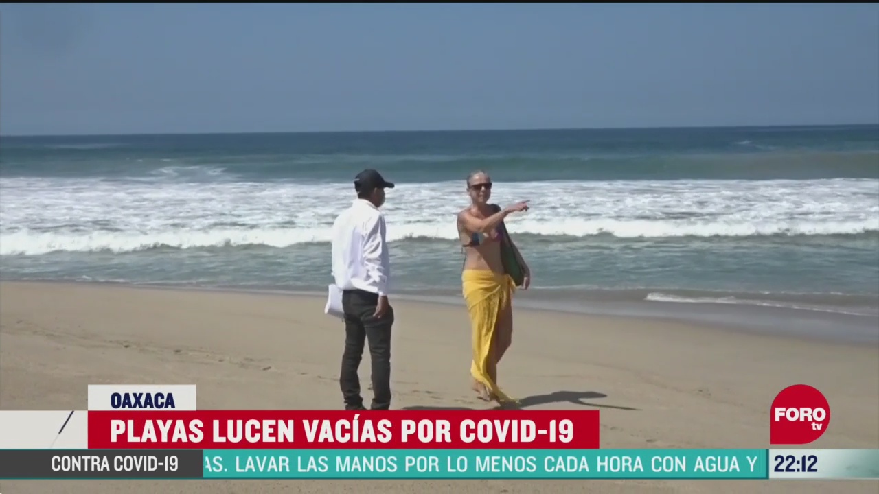 playas de oaxaca lucen vacias ante la emergencia sanitaria por coronavirus