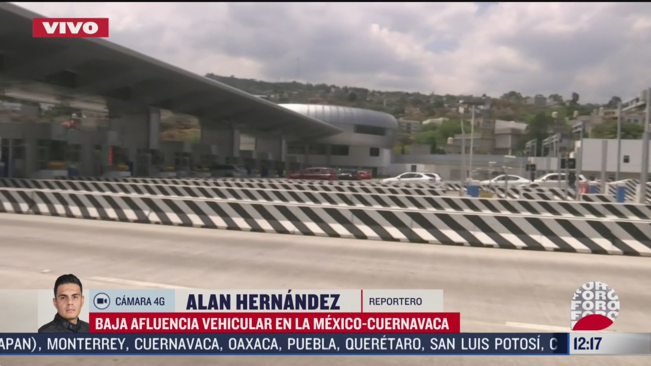 FOTO: 4 de abril 2020, se registra baja afluencia vehicular en la mexico cuernavaca