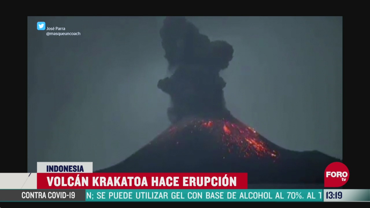 FOTO:11 de abril 2020, se registran explosiones en 15 volcanes tras erupcion del volcan krakatoa