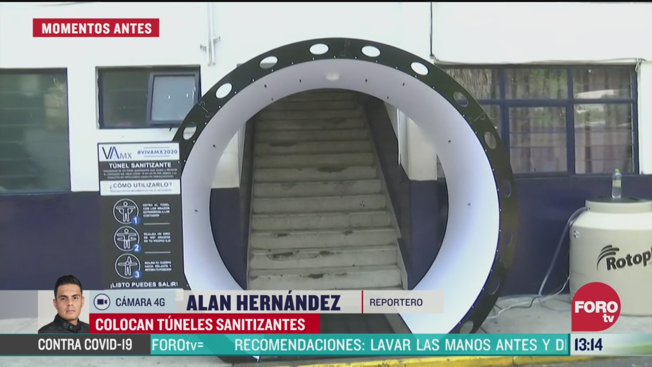 FOTO: tlalpan instala tuneles sanitizantes contra coronavirus