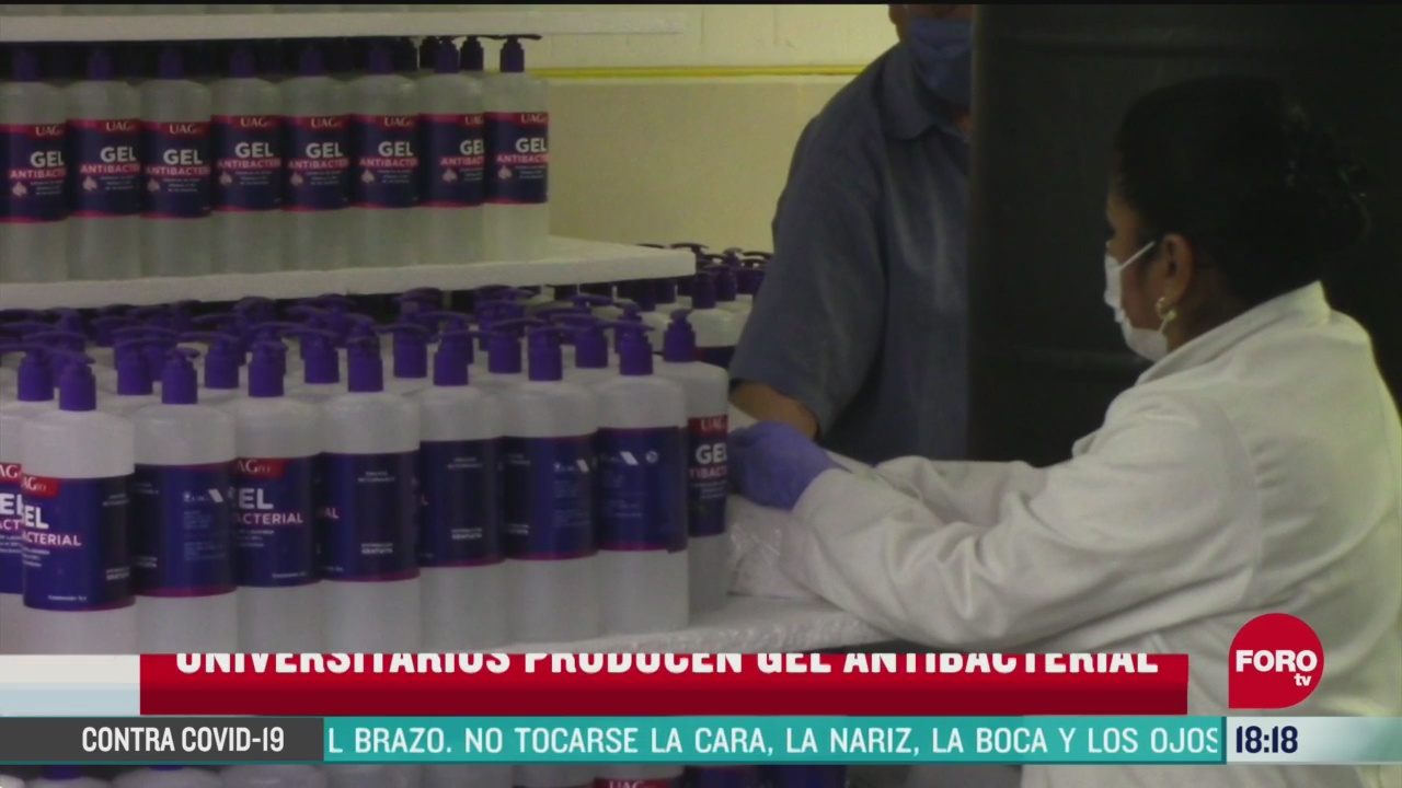 FOTO: universitarios de chilpancingo elaboran gel antibacterial