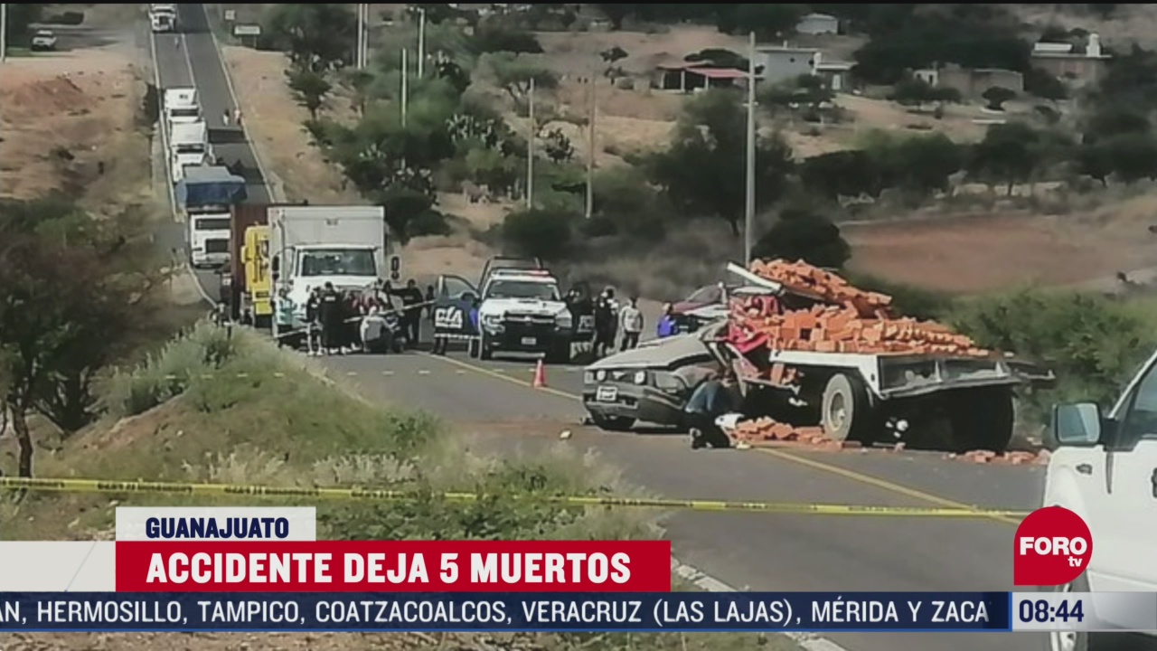 FOTO: 31 de mayo 2020, accidente carretero en guanajuato deja 5 muertos