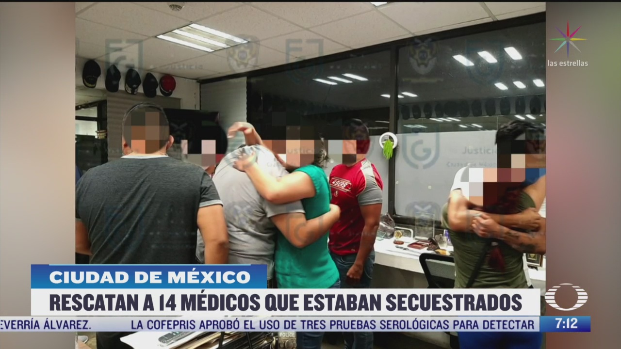 agentes de la fiscalia cdmx rescatan a 14 trabajadores de salud secuestrados