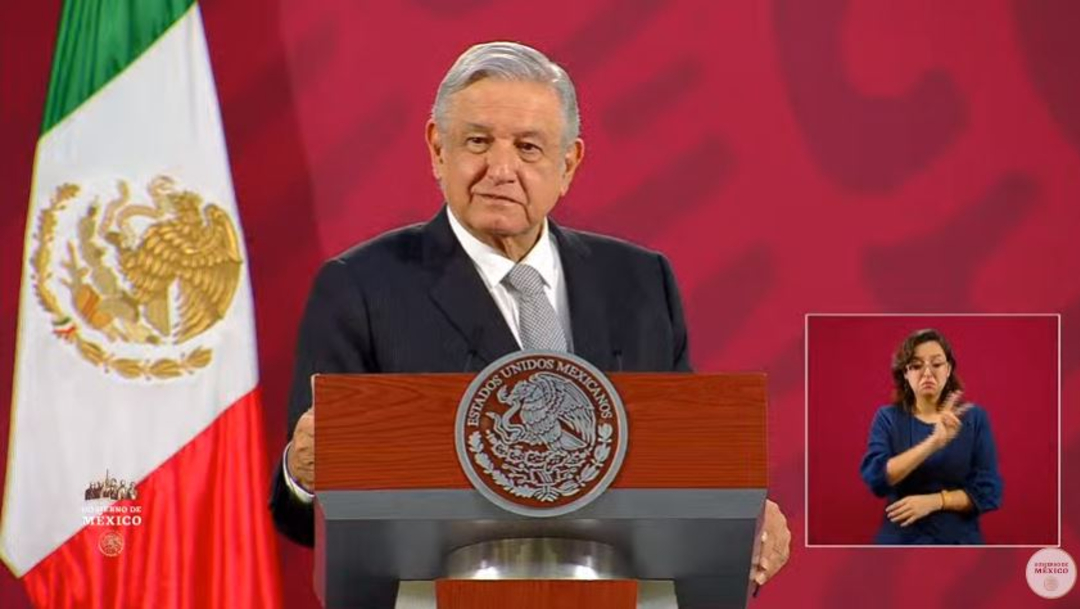 Andrés Manuel López Obrador, presidente de México, durante la conferencia matutina en el Palacio Nacional. (Foto: Redes sociales AMLO)