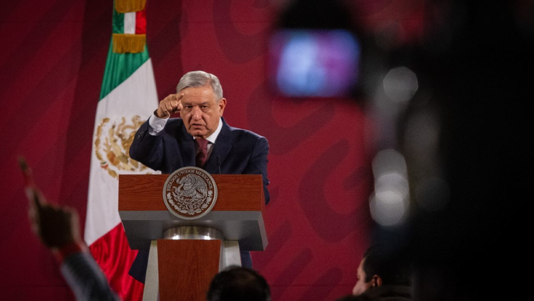Andrés Manuel López Obrador, presidente de México, en su conferencia matutina en el Palacio Nacional. (Foto: Cuartoscuro)
