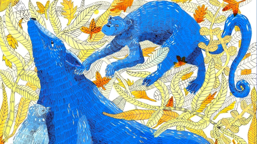 "Animales Azules" de la artista Lucia Coz. Efe
