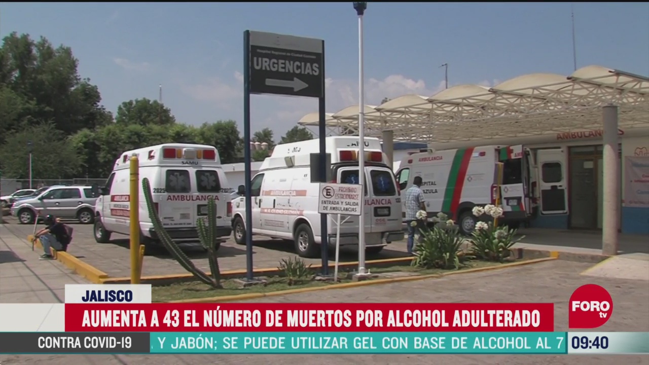 aumento el numero de muertos en jalisco por ingesta de alcohol adulterado