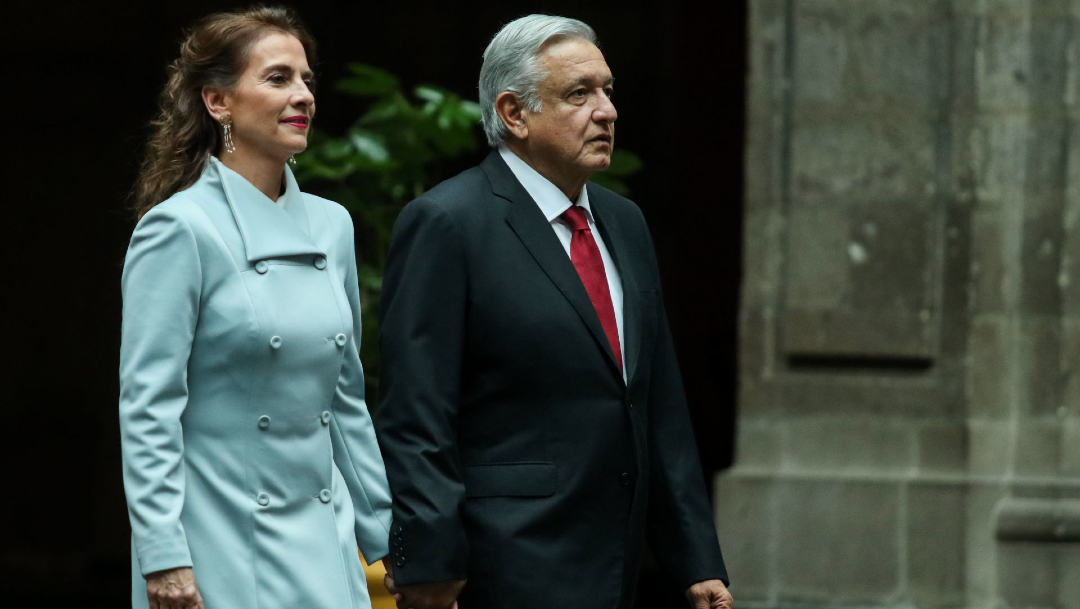 La escritora Beatriz Gutiérrez Müller, y Andrés Manuel López Obrador, presidente de México. (Foto: Cuartoscuro/archivo)
