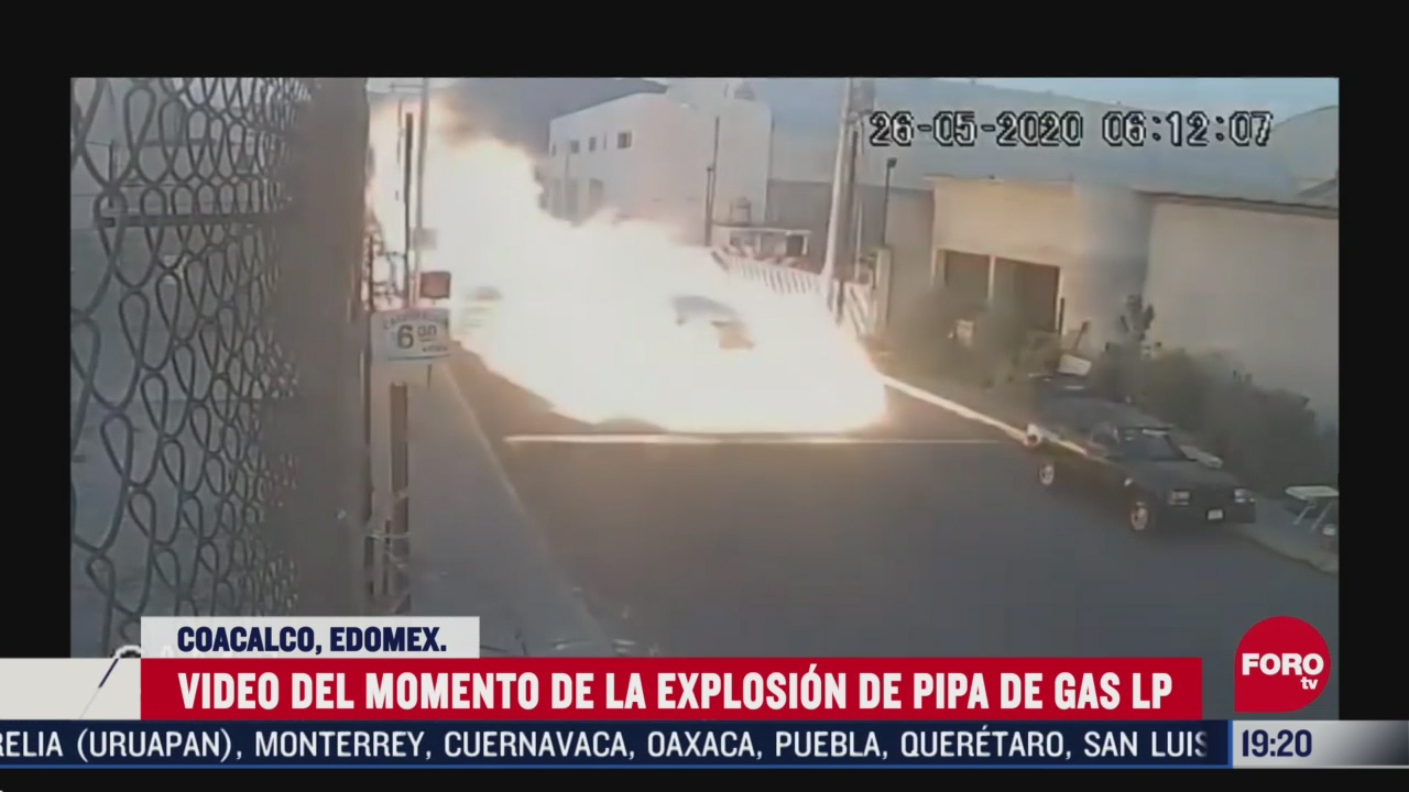 Video Momento exacto de la explosión de pipa en Coacalco