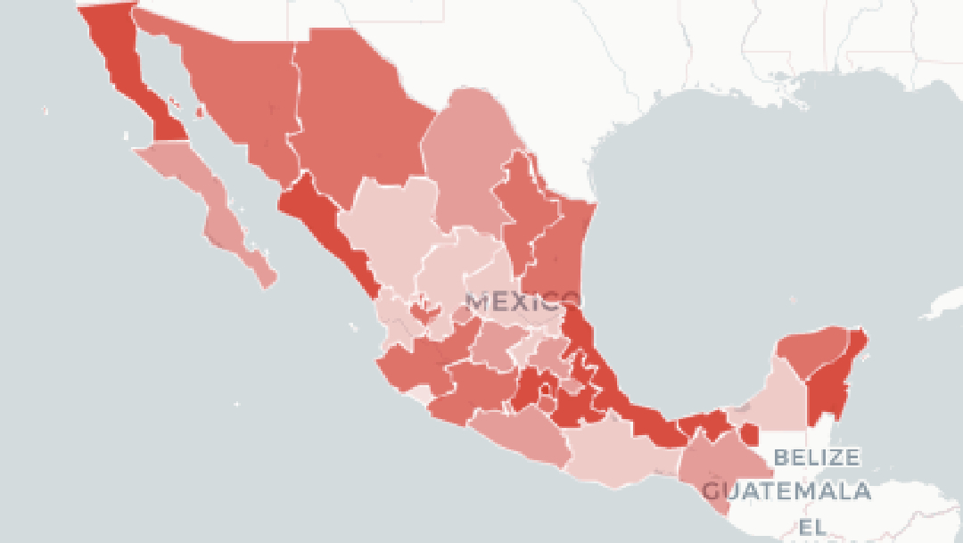 Mapa y estadísticas de coronavirus en México del 17 de mayo de 2020