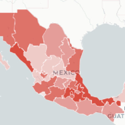 Mapa y casos de coronavirus en México del 23 de mayo de 2020