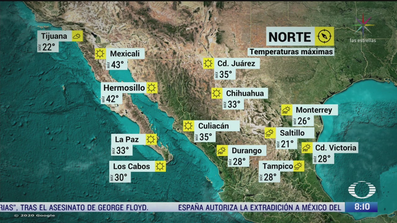 clima al aire frente frio 65 provocara lluvias en gran parte de mexico