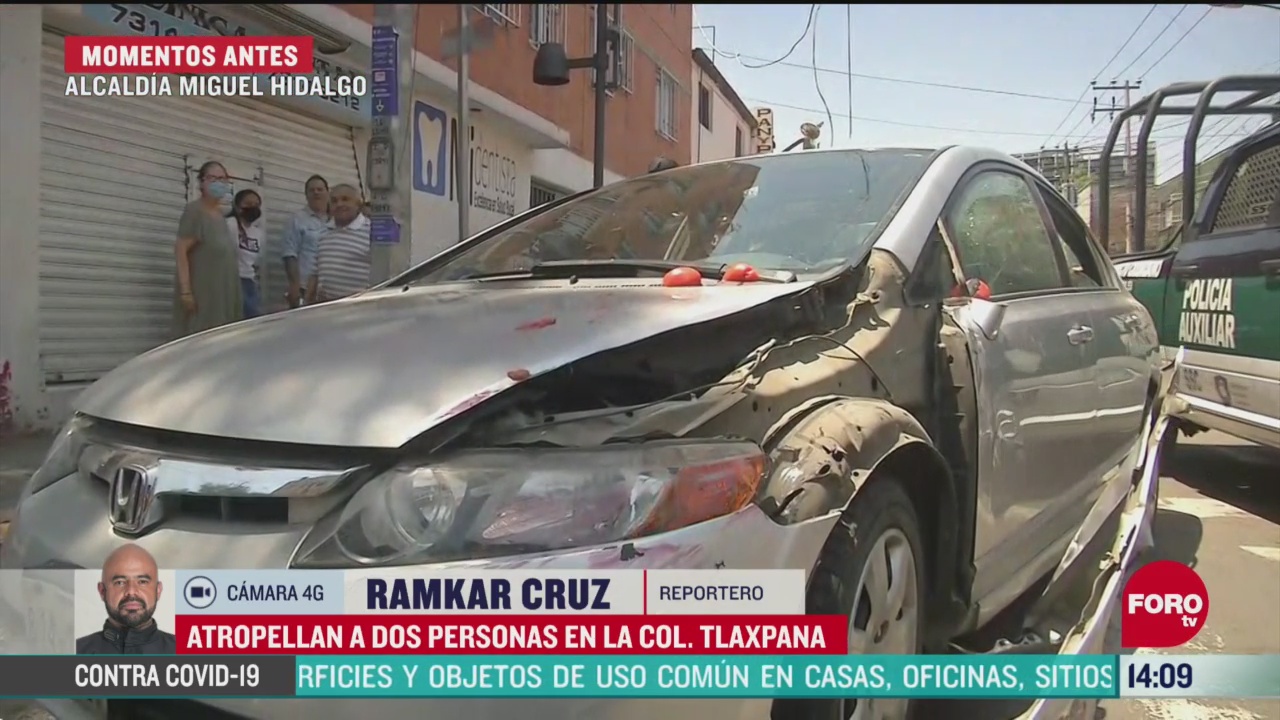 FOTO: 16 de mayo 2020, conductora atropella a dos personas en la colonia tlaxpana