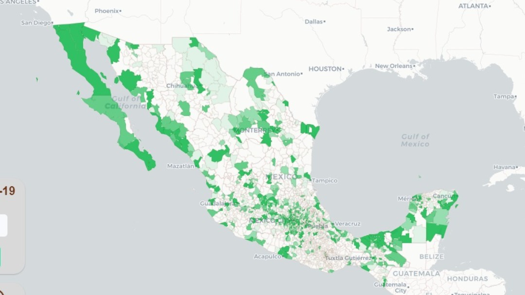 Mapa casos de coronavirus en México. Ssa