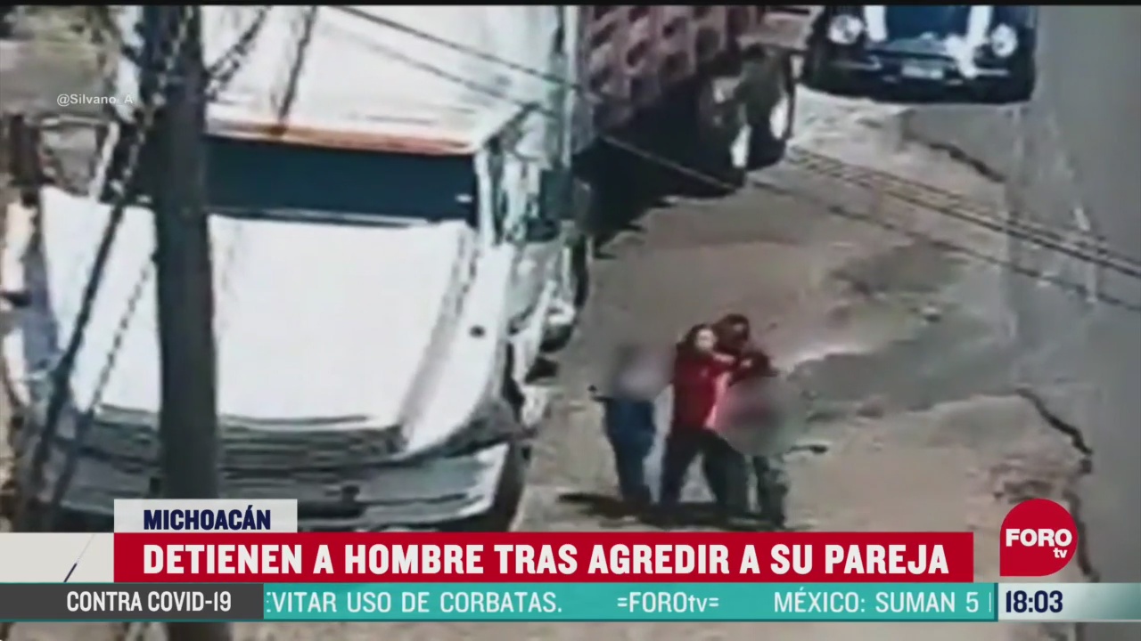 FOTO: detienen a hombre tras agredir a su pareja en michoacan