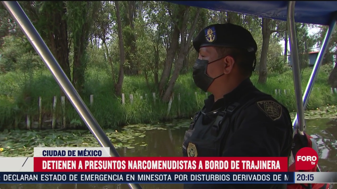 detienen a presuntos narcomenudistas en trajineras de xochimilco