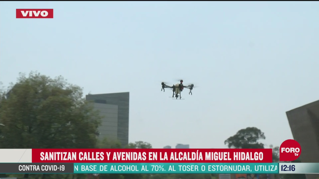 enormes drones sanitizan la ciudad de mexico