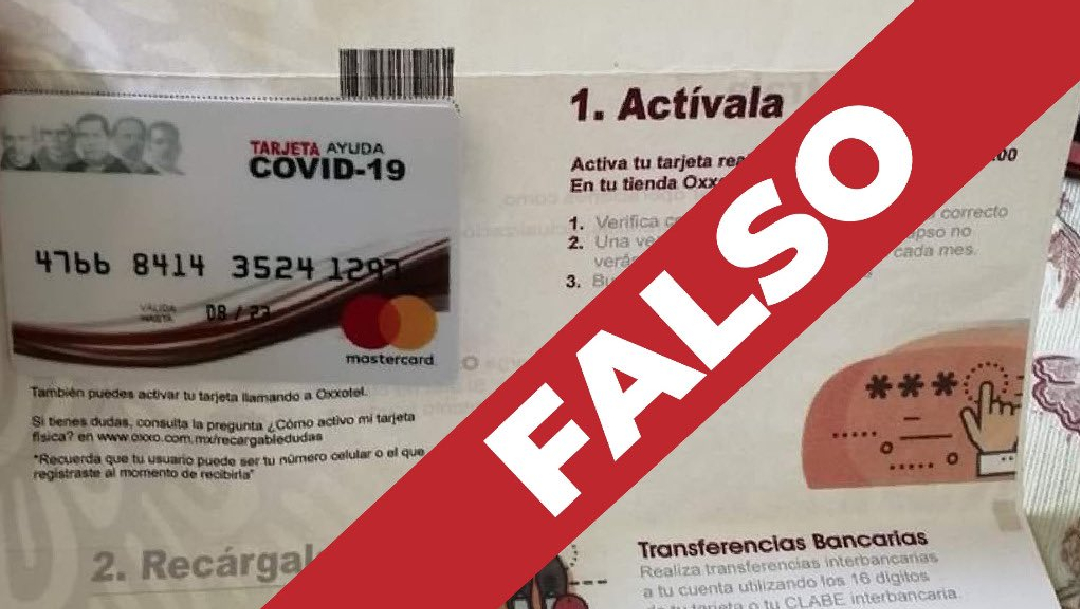 Foto: Alertan sobre fraude con tarjetas falsas de ayuda por COVID-19, 2 de mayo de 2020, (Secretaría del Bienestar)