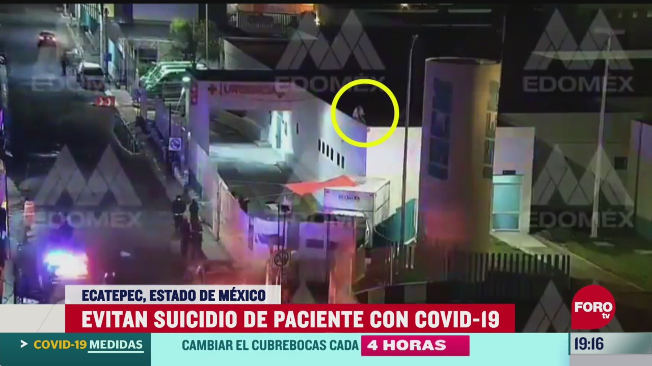 Foto: graban video intento suicidio paciente coronavirus ecatepec 11 Mayo 2020
