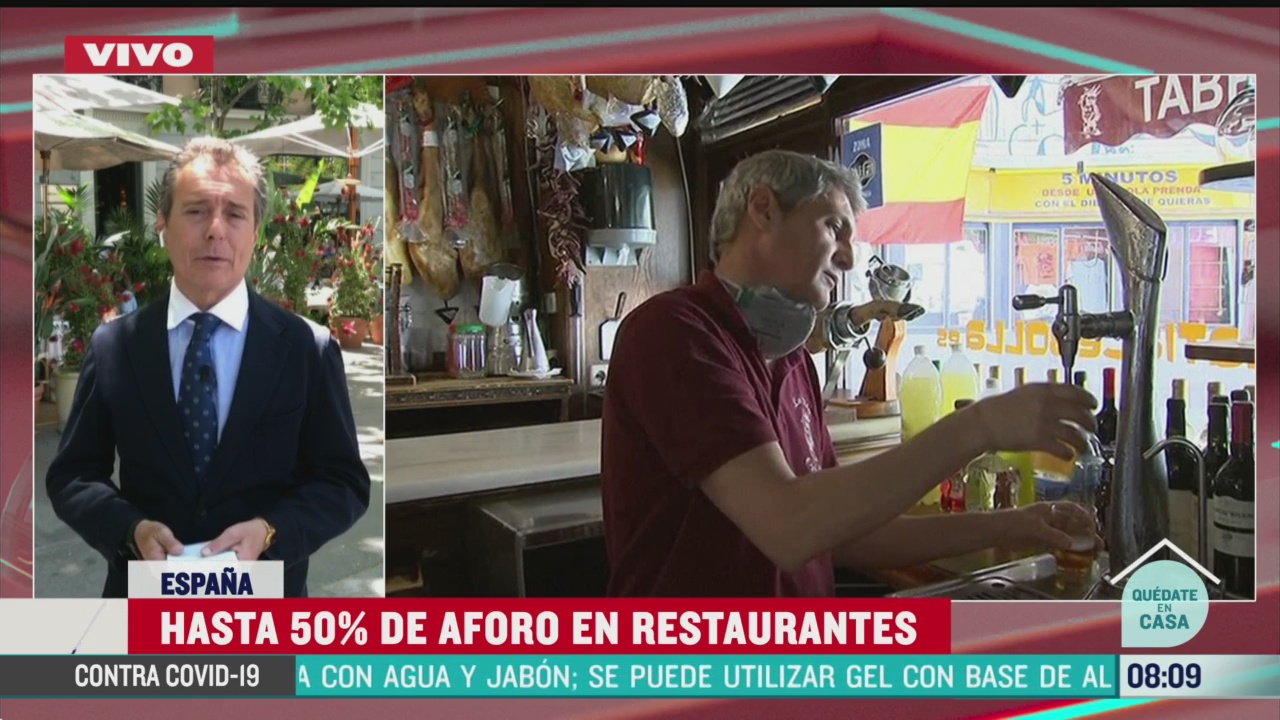 hasta 50 de aforo en restaurantes en espana